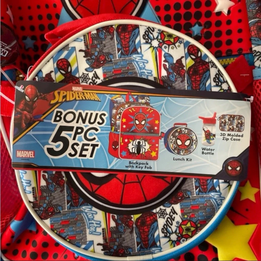 Boys Spiderman 17” Backpack Set - Picture 3 of 8